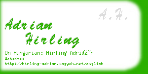 adrian hirling business card